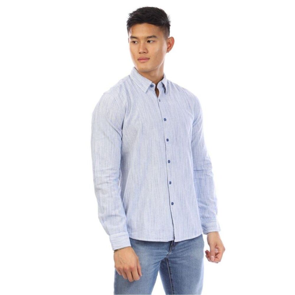 Peter Werth Mens Regular Long-Sleeved Shirt / Blue